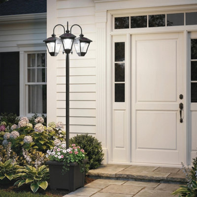 B&Q -  Solar Lamp Post Dusk-To-Dawn Sensor 185 Cm Black