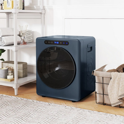 HOMCOM 5 kg Portable Vented Tumble Dryer Machine with Timer, Blue - Image 8