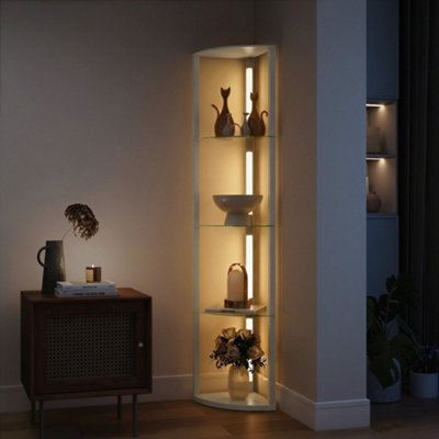 B&Q -  Led Floor Lamp With ShelvesDimmable Standing Lamp With Foot Switch