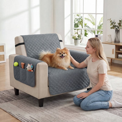Pawhut Waterproof Sofa CoverSoft Couch Cover For Dogs Cats Pets