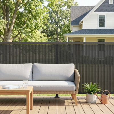 B&Q -  2Pcs Plastic Privacy Screening Fence1X3 M Windbreak Fence Grey