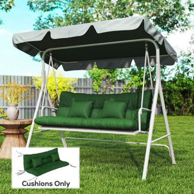 Outsunny Unisex Green Outdoor Seat Cushions Back Cushion With Pillows, Seat Pads In Size 2 - Image 2
