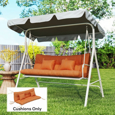 Outsunny Outdoor Seat Cushions Back Cushion With 2 PillowsSeat Pads