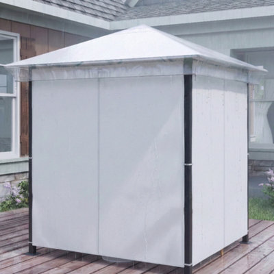 Outsunny Clear Waterproof Gazebo Protective Cover 2 X 2M - Image 6