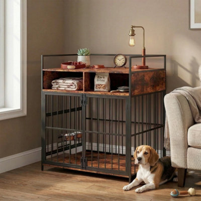 Pawhut Dog Crate FurnitureDog Cage With Rotatable Feeding Station from B&Q