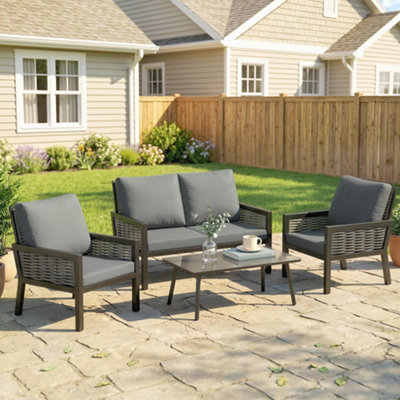 Outsunny Rattan Garden Furniture SetOutdoor Furniture Conversation Set from B&Q