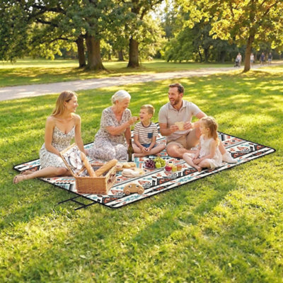B&Q -  Picnic Blanket300X200Cm Beach Blanket Outdoor Picnic Mat