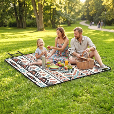 B&Q -  Picnic Blanket200X200Cm Beach Blanket Outdoor Picnic Mat