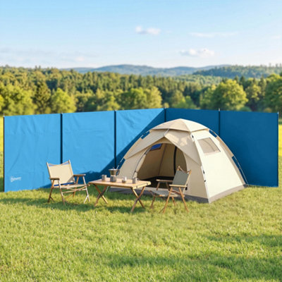 Outsunny Camping Windbreak Portable Wind Blocker Privacy Wall7.8M X 1.5M from B&Q