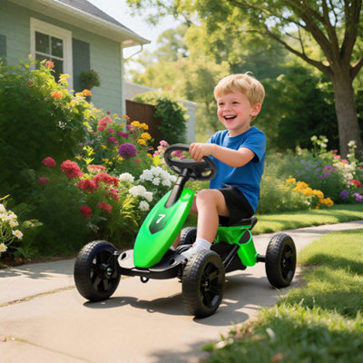 Tommy Toys Kids Pedal Go Kart - Large - Green - Image 5