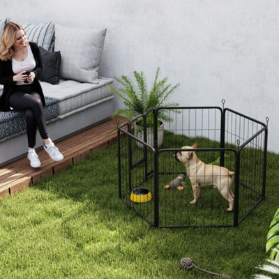 B&Q -  Six-Panel Dog Playpen With DoorFor IndoorOutdoor60Cm Tall