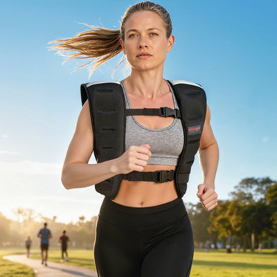 Sportnow Weighted Vest With Adjustable Straps And Reflective Strips 8Kg