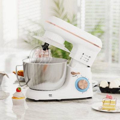 Homcom Electric Stand Mixer4.5L Food Mixer With Dough HookWhiskWhite from B&Q