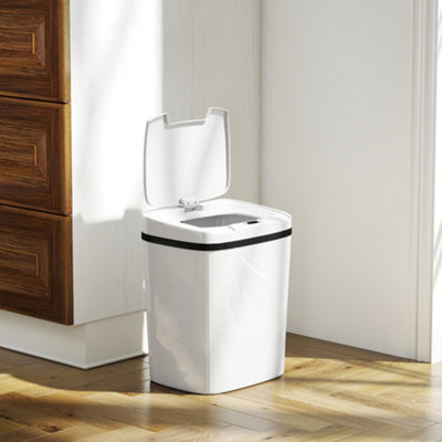 Homcom Sensor Bin, Automatic Touchless Kitchen Bin, Battery Operated 15L