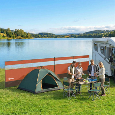 Outsunny Camping Windbreaks With Clear Windows725 X 140CmOrange from B&Q
