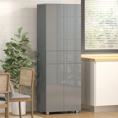 B&Q -  Kitchen Cupboard Storage Cabinet Push Open Doors And DrawersGrey