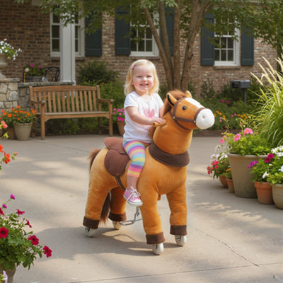 Tommy Toys - Rocking Horse - Plush - Brown - Image 3