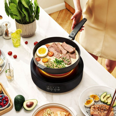 B&Q -  Electric Ceramic Hob With Grill Plate With 4 Heat Levels For All Type