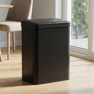 Homcom Black Kitchen Bin With Fast Motion Sensor, Stainless Steel Sensor Bin - 40L - Image 8