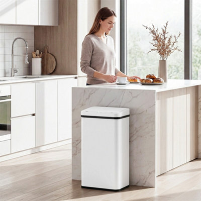 B&Q -  Kitchen Bin With Fast Motion Sensor50L Stainless Steel Sensor Bin