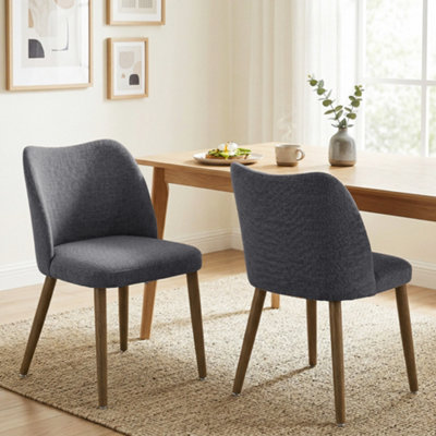 Homcom Dining Chairs Set Of 2Kitchen Chairs With Padded SeatCurved Back from B&Q