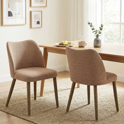 Homcom Dining Chairs Set Of 2Kitchen Chairs With Padded SeatCurved Back from B&Q