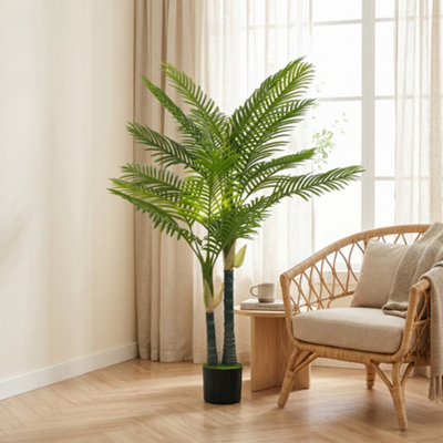B&Q -  150Cm Artificial Palm Tree With 16 Peva Leaves In PotGreen