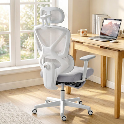 Homcom Executive Office ChairRecliner Computer Chair With FootrestGrey from B&Q
