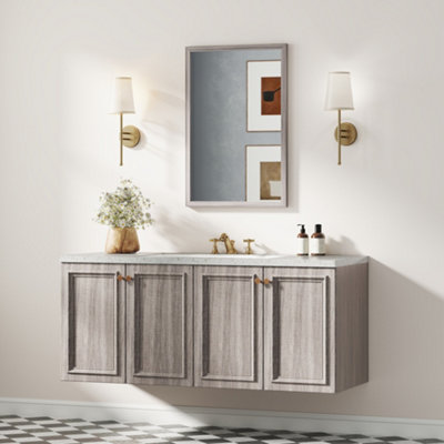 Homcom 40 X 60 Cm Wall Bathroom Mirror, Vanity Mirror, Grey - Image 3