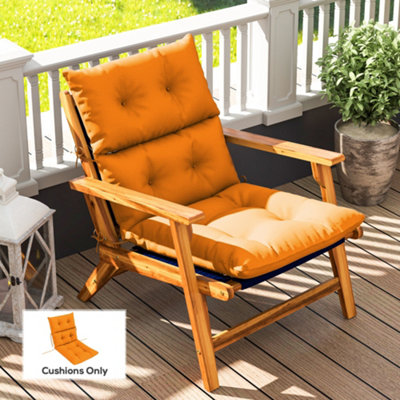 B&Q -  Adirondack Chair Cushion Rocking Chair Cushion W/ TiesOrange