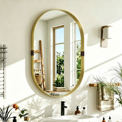 B&Q -  Wall Mirror With Elevated Aluminium Alloy Frame60 X 90 Cm
