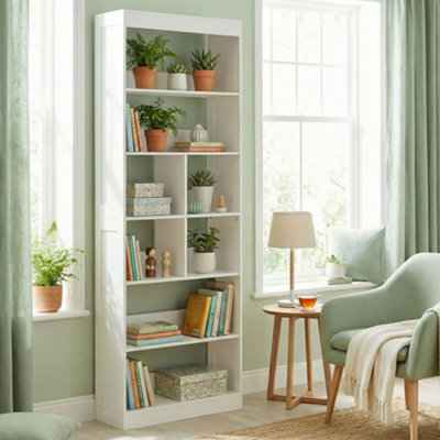 HOMCOM 6-Tier Bookcase - White - Extra Small - Image 7