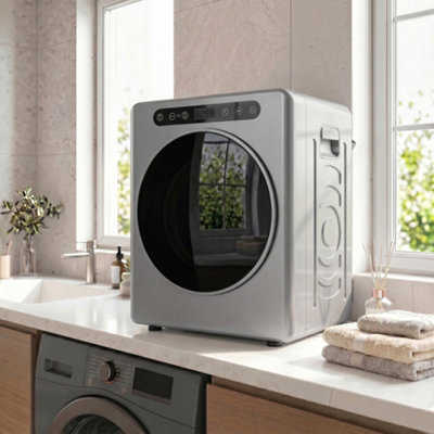 Homcom 5 Kg Portable Vented Tumble Dryer Machine With TimerSilver Tone from B&Q