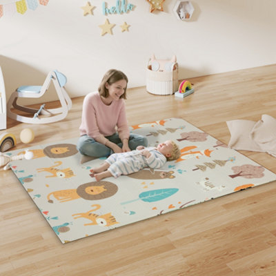 Aiyaplay Baby Play Mat, Foldable Activity Playmat, Astronaut & Planet Theme - 177 X 146 X 1.5Cm - Animal Theme - Image 5
