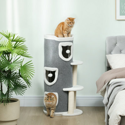 PawHut - Cat Tree - 101 cm - Grey - Image 8