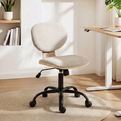 B&Q -  Home Office Desk Chair Height AdjustableLight Grey