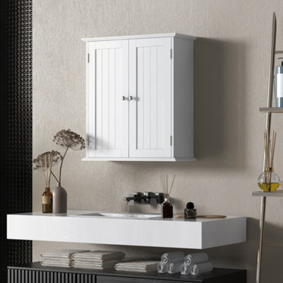 B&Q -  3-Tier Bathroom CabinetWall-Mounted Medicine CabinetWhite