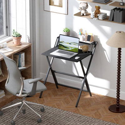 B&Q -  70 Cm Folding Computer Desk For Small Spaces BedroomBlack