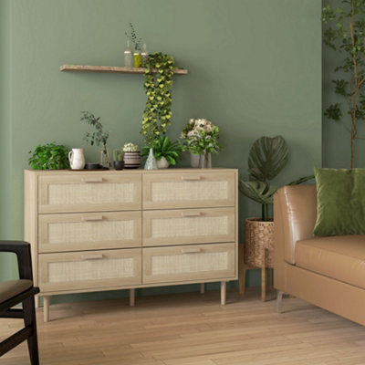 B&Q -  Chest Of Drawers6-Drawer Dresser For BedroomLiving RoomOak