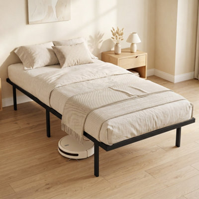 Homcom 3Ft Single Bed Frame With Underbed StorageNo Box Spring Needed