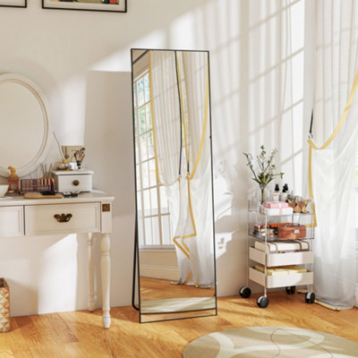 B&Q -  Full Length MirrorStanding Or Wall-Mounted Dressing MirrorBlack