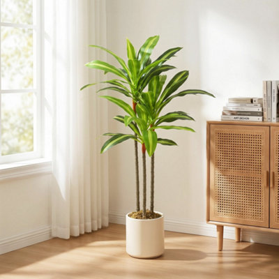 B&Q -  90Cm Lifelike Fake Tree With Bendable Trunks For Home DecorGreen