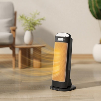 Homcom Black 2000W Fan Space Heater With Modes, Adjustable Thermostat, Size 4