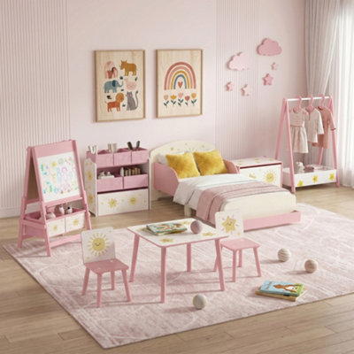Aiyaplay Unisex Pink 8-Piece Kids Bedroom Furniture Set For Playroom, Bedroom, Size 8 - Image 2