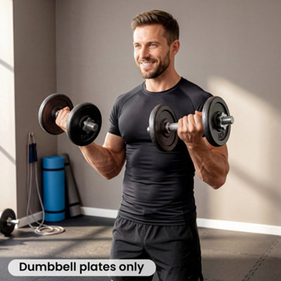B&Q -  Weight Plates Set1"/2.5Cm Weight Disc Pair4 X 5Kg