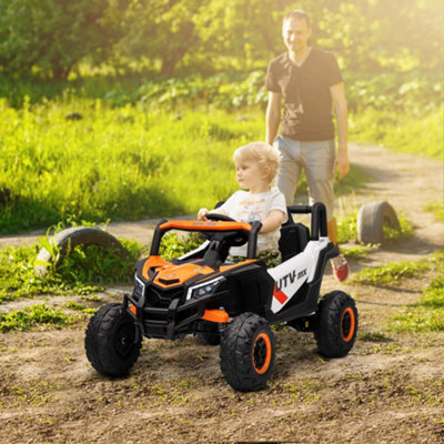 B&Q -  Kids Electric Car With Remote Control For Ages 3-5 YearsOrange