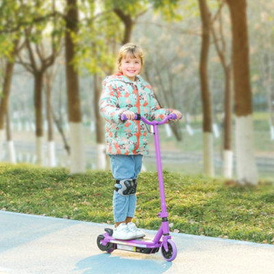 B&Q -  Scooter For Ages 6-14 YearsWith Colourful LightsPurple