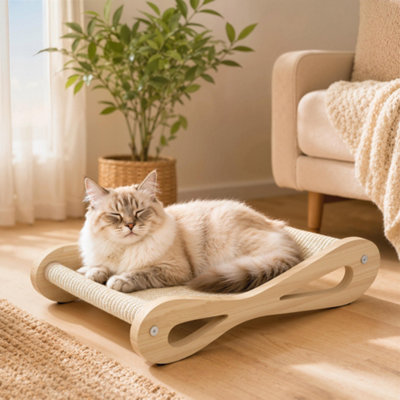 B&Q -  2 In 1 Sisal Cat Scratcher Bed Cat Scratching Board And Lounger
