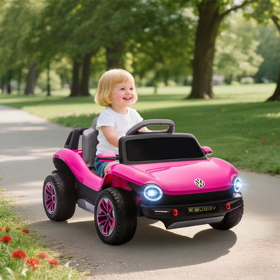 Aiyaplay Volkswagen Licensed Kids Electric Car W/ RemoteSuspensionPink from B&Q
