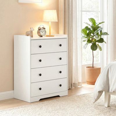 B&Q -  4 Drawer Chest Of DrawersStorage CabinetWhite Wood Effect